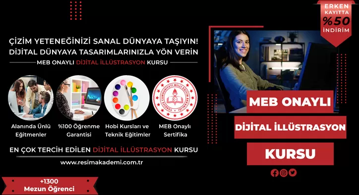 Dijital İllüstrasyon Kursu Fiyatları – Erken Kayıtta %50 İndirim