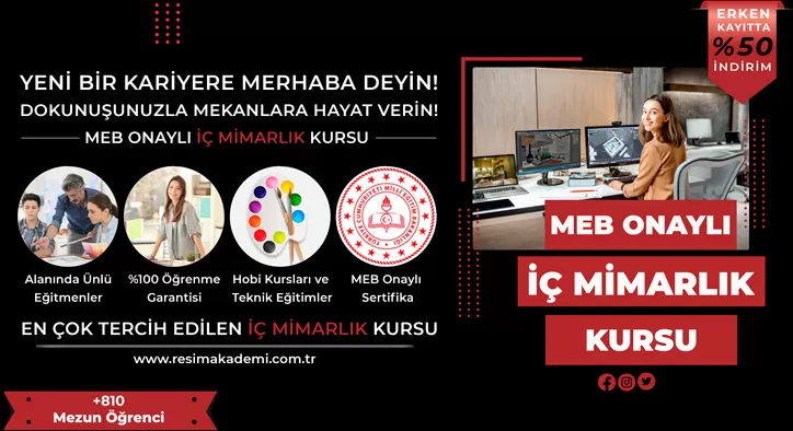 İç Mimarlık Kursu Fiyatları – Erken Kayıtta %50 İndirim