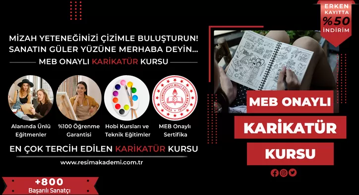 Karikatür Kursu Fiyatları – Erken Kayıtta %50 İndirim