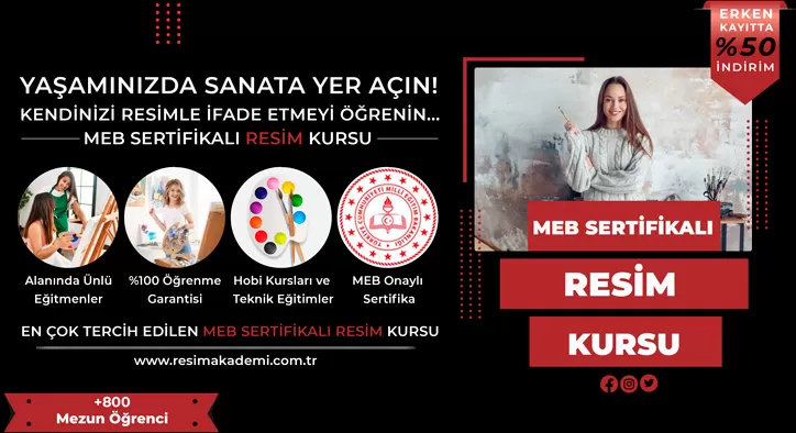 MEB Sertifikalı Resim Kursu Fiyatları - Erken Kayıtta %50 İndirim