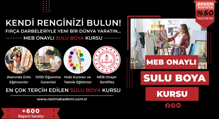 Sulu Boya Kursu Fiyatları – Erken Kayıtta %50 İndirim