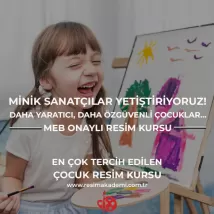 Çocuk Resim Kursları Resim Akademi - Hayal Dünyası Geniş, Minik Sanatçılar Yetiştiriyoruz!