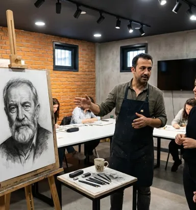 Karakalem Portre Çizimi: Sanatçının Gözüyle Form, Işık ve Derinlik