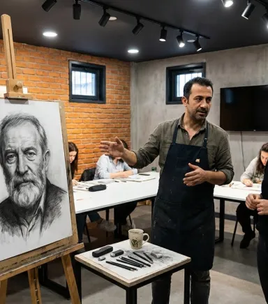 Karakalem Portre Çizimi: Sanatçının Gözüyle Form, Işık ve Derinlik