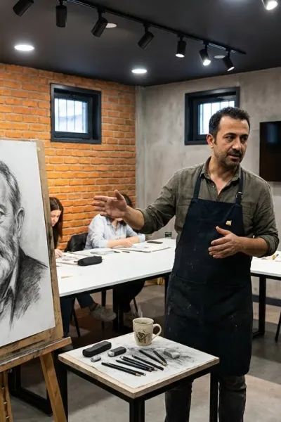 Karakalem Portre Çizimi: Sanatçının Gözüyle Form, Işık ve Derinlik