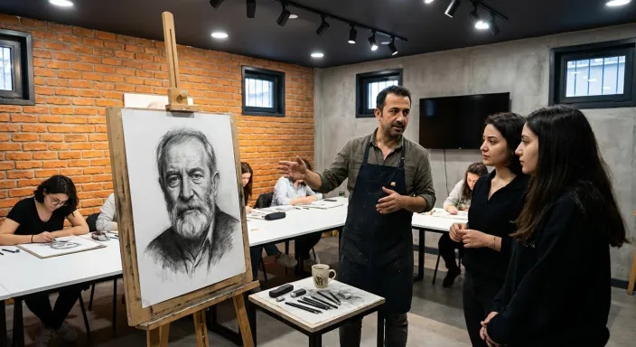 Karakalem Portre Çizimi: Sanatçının Gözüyle Form, Işık ve Derinlik