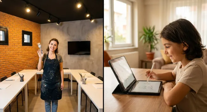 Online Çocuk Resim Kursu mu, Yüz Yüze mi? Hangisi Çocuğunuz İçin Daha Uygun?