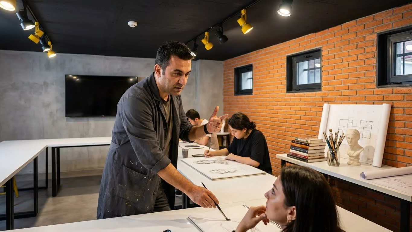 İnsanlık tarihinin temelini oluşturan 7 sanat dalı temsilcileri.